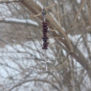Garnet And Cross Phonecharm/Keychain